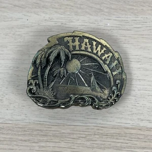 Hebilla de cinturón retro 1982 Hawaii de The Great American Buckle Co #149 Surf Ocean - Imagen 1 de 3