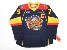 CONNOR McDAVID ERIE OTTERS OHL NAVY CCM PREMIER 7185 HOCKEY JERSEY