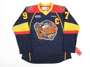 CONNOR McDAVID ERIE OTTERS OHL NAVY CCM PREMIER 7185 HOCKEY JERSEY - Picture 1 of 5