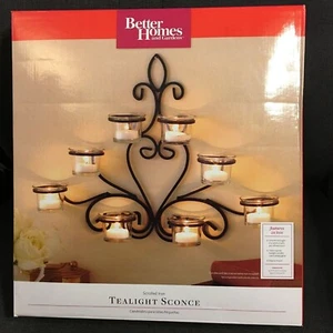 Better Homes & Gardens Scrolled Iron Tealight Wall Sconce - 17"W x 12"H - Picture 1 of 3