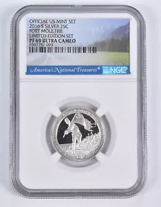 2016-S Silver PF69 ANT Fort Moultrie Quarter Limited Edition NGC - Picture 1 of 5