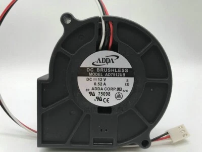 ADDA 7530 AD7512UB DC12V 0.52A 7CM 70mm turbo blower 3pin - Image 1 of 3