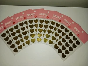 Spritz Stickers Gold HEARTS 6 SHEETS BUNDLE OF 8 - Picture 1 of 1