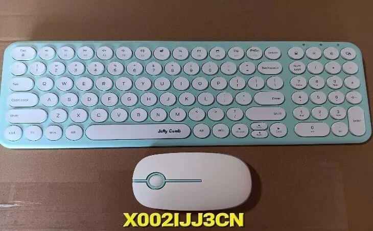 Wireless USB Keyboard with Mouse Combo Mice Set -Light blue - Image 1 of 1