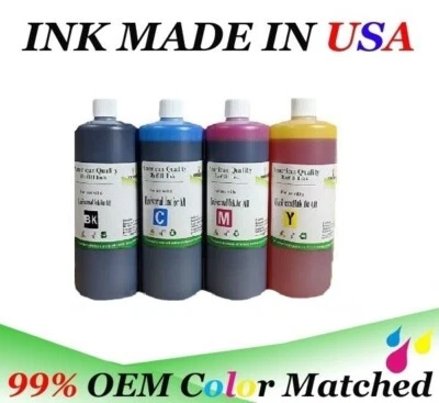 4x500ml Bulk refill ink for HP Canon Epson Lexmark Dell Brother inkjet printer - Image 1 of 4