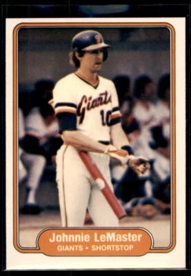 1982 Fleer Johnnie LeMaster #393 San Francisco Giants - Image 1 of 2