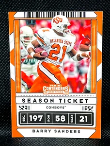 Panini Contenders Draft Picks Football - BARRY SANDERS OKLAHOMA STATE COWBOYS - Bild 1 von 2