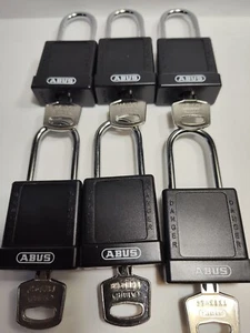 Zoro Select 48Jr97 Lockout Padlock,Kd,Black,2"H,Pk6 - Picture 1 of 8