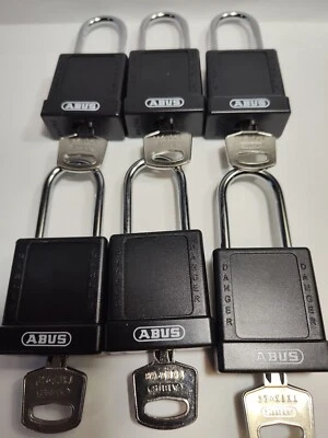 Zoro Select 48Jr97 Lockout Padlock,Kd,Black,2"H,Pk6 - Image 1 of 4