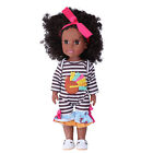 14 Zoll schwarze Haut afrikanische Säugling Puppe Spielzeug niedlich lebensecht Reborn Baby Mädchen Puppe C