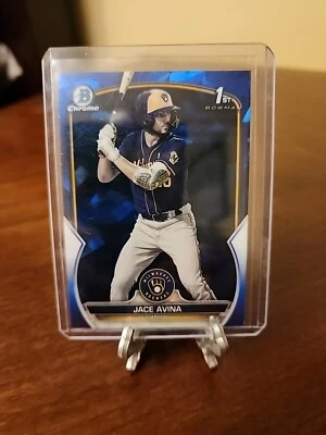 2023 Bowman Chrome Sapphire #BCP150 Jace Avina 1st Chrome  - Image 1 of 2