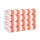 Cabana Beach Towel 4 Packs - 30 x 70 Extra Large Striped Cotton Pool Towels
