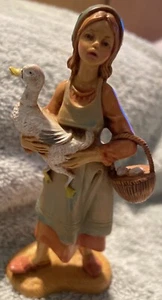 Vintage Fontanini Depose Italy 5” Deborah Goose Girl Figurine #110 - Picture 1 of 10