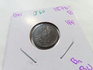 J60 German Empire 1876-B Pfennig Brown BU - Picture 1 of 2