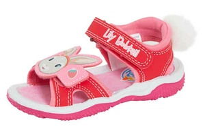 Girls Lily Bobtail Sports Sandals Kids 3D Bunny Rabbit Tail Summer Open Shoes - Picture 1 of 18