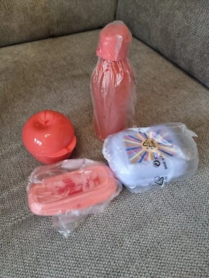 Tupperware Frühstücks-Set, Twin Box, Trinkflasche, Apfel, Disney - Bild 1 von 4