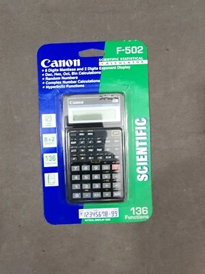 Canon Scientific Statistical Calculator F-604 Fraction 10+2 Digits  - Image 1 of 2
