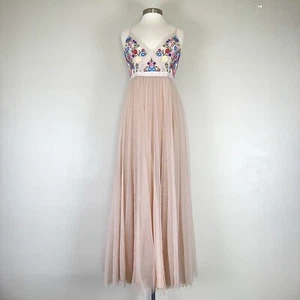 Needle & Thread Gown Women 8 Floral Tulle Ethereal Ballerina Hoco Fairy Wedding - Picture 1 of 18