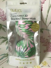 Smug Contoured 3D Blackout Sleep Eye Mask - Palm Print - Eyelash Friendly Sealed