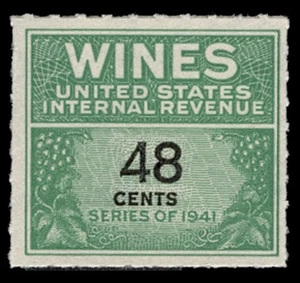 SCOTT #RE138 - 48c WINE STAMP - F-VF UNUSED - Picture 1 of 2