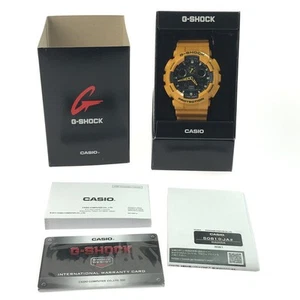 CASIO G-SHOCK GA-100A-9AJF Men's Watch Ana-Digi Quartz Yellow Color Used in Box - Picture 1 of 3
