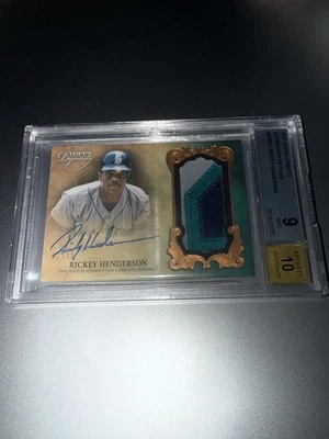 Rickey Henderson 2021 Topps Dynasty Sick Patch automático/10!! Foto 1 de 4