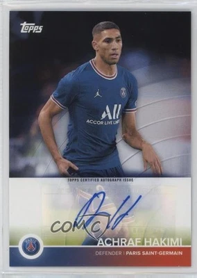 2021-22 Topps Paris Saint-Germain Team Set Auto Achraf Hakimi #A-AH Auto - Image 1 of 2