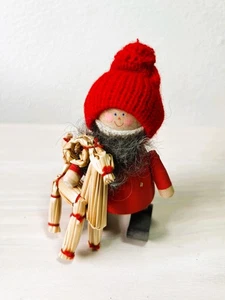 Vintage Ellerberge Schwedische Strohziege Wichtel Tomte - Bild 1 von 8