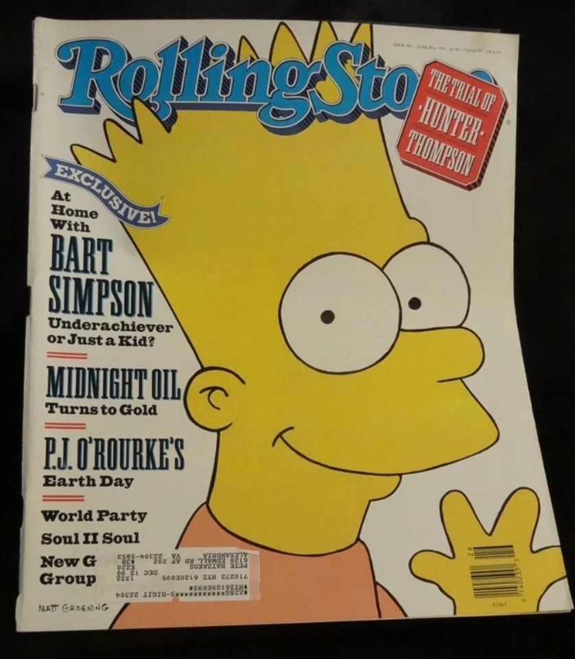 Rolling Stone Magazine 581 - June 28 1990 - Bart Simpson Cover, Hunter Thompson - Image 1 of 1