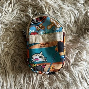Lesportsac x tokidoki pirata stampa squalo piccolo arcobaleno zip pochette - Foto 1 di 7