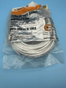 Frost King V18W Tubular Vinyl Gasket Weatherstrip, 1/2"W x 1/4"T x 14’ L White - Picture 1 of 7