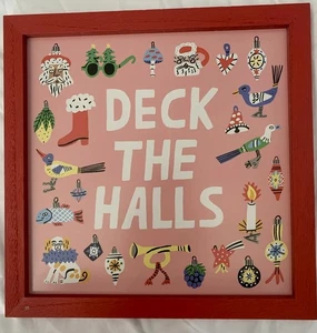 Carta da Zucchero "Deck the Halls" Cornice Decorazione Parete Design 12"x12" - Foto 1 di 9