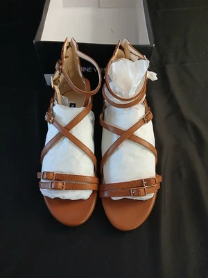 Bonitas Sandalias Gladiador West Lorna 3 Medianas Marrón Para Mujer Talla 9.5 M Tirantes Foto 1 de 4