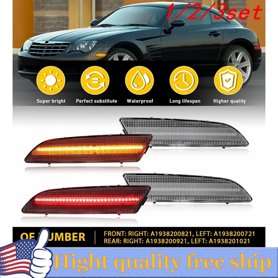 Luz indicadora lateral sinal parachoque dianteiro traseiro Chrysler Crossfire 4/8x para 2004-2008 - Imagem 1 de 1