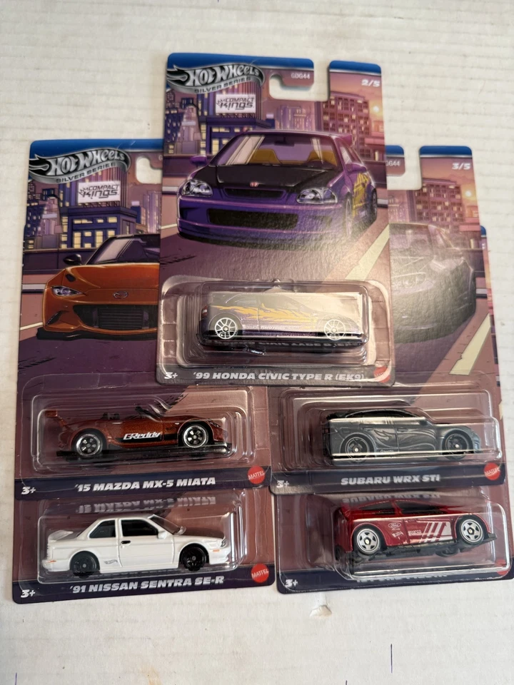Juego de 5 autos compactos Kings serie Silver exclusivo de Walmart Hot Wheels 2025 Foto 1 de 1