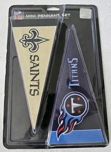 Official NFL 4" x 9" Mini Pennant Set - 32 Pcs New In Unopened Packaging - Picture 1 of 3