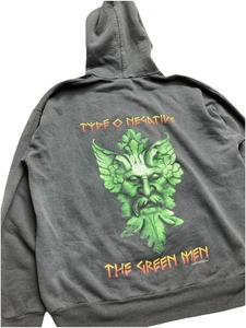 1997 Type O Negative Green Man Hoodie XL Goth Metal Bloody Kisses No 1 Grape - Bild 1 von 9