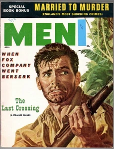 Men Magazine April 1956 Adventure Pinup Stevie Griffin Eels Peeping Tom Pyramids - Picture 1 of 6