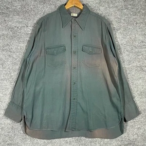 Camicia gabardina rayon Towncraft vintage anni 30 40 media/grande western rockabilly - Foto 1 di 20