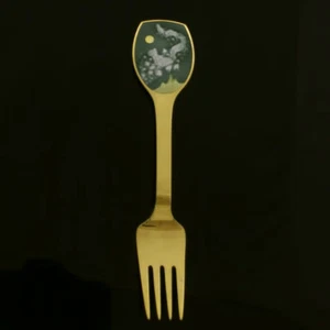 Danish Gilded Christmas Fork, 1983 - A. Michelsen - Picture 1 of 1