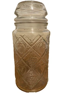 Vintage Smucker's Clear Apothecary Glass Jar Anchor Hocking Canister Storage - Picture 1 of 12