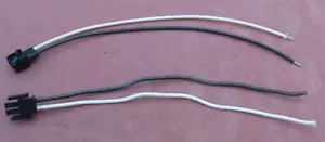 2 LOT Molex 2-Pin Black Wire Connectors plus wires 1 male/female locking 2 sets - Picture 1 of 4