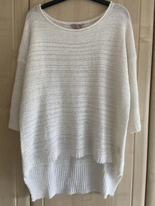 Phase Eight Women’s Ecru Acrylic/Nylon Jumper 3/4 Sleeve Size Small - Picture 1 of 5