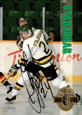 Nick Stadjuhar - Signed 1993-94 Four Sport Collection Card #199 - London Knights - Image 1 of 2