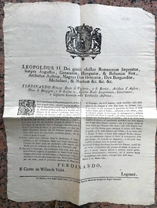 JJ264-LEOPOLDO II° ARCIDUCA D'AUSTRIA-DUCATO DI MILANO 1791 - Picture 1 of 1