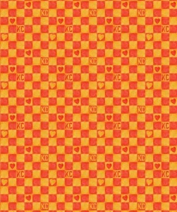 Kansas City Chiefs, NFL, KC Checkerboard Fabric! Cotton•1yd•BTY•Or/Gold•FAST SHI - Picture 1 of 3