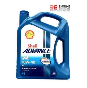 Shell Advance AX7 10W-40 10W40 4T Four Stroke Motorcycle Engine Oil 4 Litres 4L - Picture 1 of 9