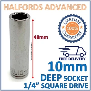 Halfords Advanced 10 mm 1/4" presa profonda 6 punti trasmissione quadrata - garanzia a vita - Foto 1 di 5