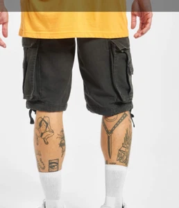 Brandit Basic Vintage Men's Cargo Shorts size XXL Black BNWT - Picture 1 of 2