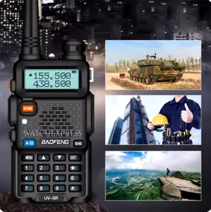 Baofeng Radio Portatile UV 5R Ricetrasmittente Waterproof Audio WALKIE TALKIE - Foto 1 di 12
